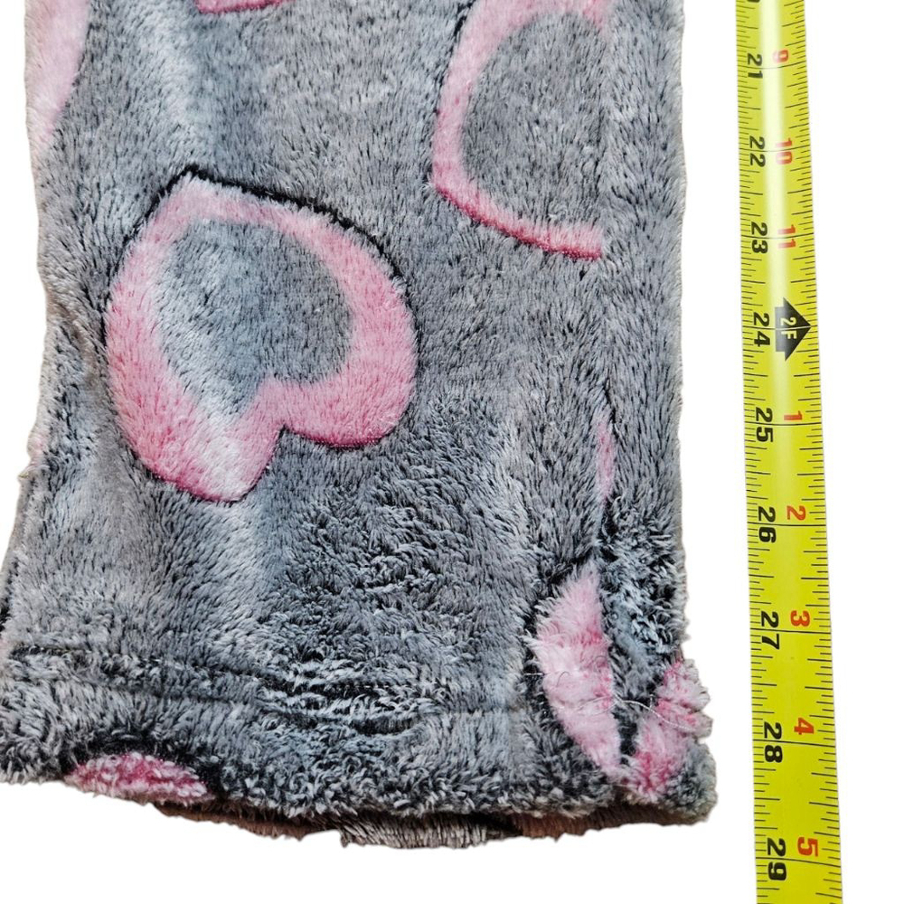 MissShorthair Large Grey Pink Heart Fleece Pajama Set - Picture 6 of 15